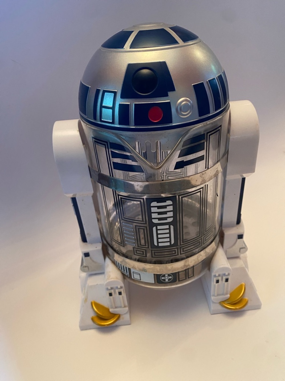 R2-D2 Silver and White Coffee French Press.  Get it before the Jawas do!!!